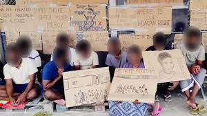 UK seeks to move migrants held on secretive island
